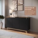Ver imagem 2 de Buffet para Sala de Jantar 150x96x40cm John Preto/Freijó