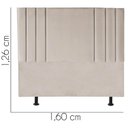 Ver imagem 3 de Cabeceira Cama Box Queem Estofada Grécia 160 Cm Linho:bege
