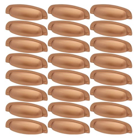 Kit 24 Puxadores Cobre 2773 Quebec Concha Torralba para Móveis Armários Gavetas