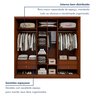 Guarda Roupa Forma 3 Portas 4 Gavetas 100% Mdf  - 6