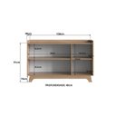 Ver imagem 4 de Buffet para Sala de Jantar 150x96x40cm John Marrom/Freijó