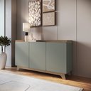 Ver imagem 2 de Buffet para Sala de Jantar 150x96x40cm John Verde/Freijó