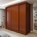 Ver imagem 1 de Guarda Roupa Forma 3 Portas 4 Gavetas 100% Mdf com Pés