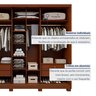 Guarda Roupa Forma 3 Portas 4 Gavetas 100% Mdf com Pés - 13