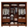 Guarda Roupa Forma 3 Portas 4 Gavetas 100% Mdf com Pés - 17
