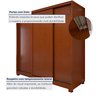 Guarda Roupa Forma 3 Portas 4 Gavetas 100% Mdf com Pés - 7