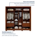 Ver imagem 6 de Guarda Roupa Forma 3 Portas 4 Gavetas 100% Mdf com Pés