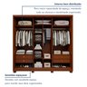Guarda Roupa Forma 3 Portas 4 Gavetas 100% Mdf com Pés - 6