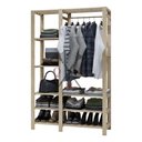 Ver imagem 3 de Kit Estante Reforçado Organizar 100% Pinus para Brinquedos 4 Planos e Cabideiro Montessoriano C/ 8