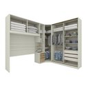 Ver imagem 2 de Quarto Modulado Casal Completo 8 Portas 6 Gavetas Canto Oblíquo Seletto Marrom/Areia HP/Jequitibá
