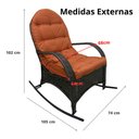 Ver imagem 6 de Poltrona para Jardim Imperatriz de Balanço com Almofada - Wj Design