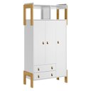 Ver imagem 4 de Guarda-Roupa 3 Portas/2 Gavetas com Nicho Fantasia Branco