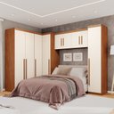 Ver imagem 1 de Guarda-Roupa Modulado 5 Peças 9 Portas 3 Gavetas Texas Marrom/Cinamomo/Off White Arenas