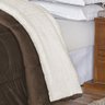 Coberdrom Queen Noruega Sherpa + Manta Flannel 1pç - Marrom - 4