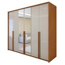 Ver imagem 2 de Guarda Roupa Style 6 Portas 4 Gavetas 100% Mdf com Espelho