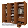 Guarda Roupa  Style 6 Portas 4 Gavetas 100% Mdf com Espelho  - 12
