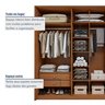 Guarda Roupa  Style 6 Portas 4 Gavetas 100% Mdf com Espelho  - 9