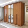 Guarda Roupa  Style 6 Portas 4 Gavetas 100% Mdf com Espelho  - 1