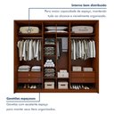Ver imagem 5 de Guarda Roupa Style 6 Portas 4 Gavetas 100% Mdf com Espelho