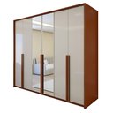 Ver imagem 2 de Guarda Roupa Style 6 Portas 4 Gavetas 100% Mdf com Espelho