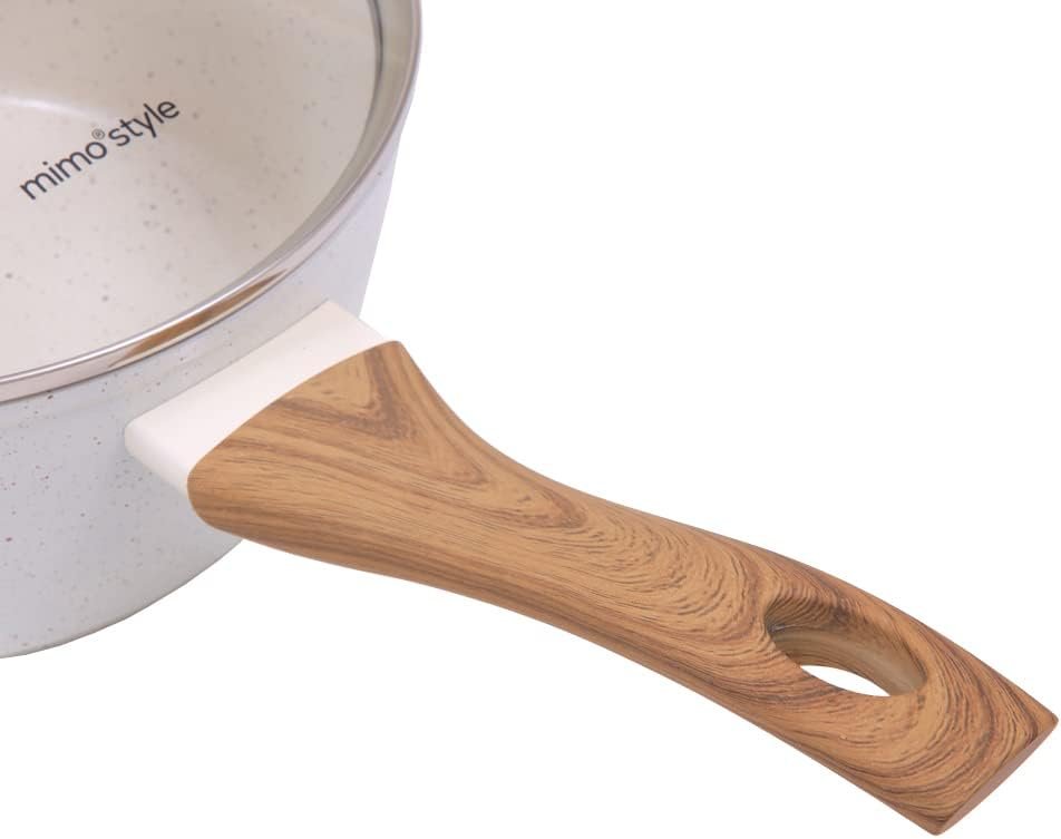 Panela Aluminio Cerâmica Indução Antiaderente 20cm Mimo Style Linha Cook Vanilla 2,25 Litros Com Tam - 3