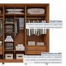 Guarda Roupa  Style 6 Portas 4 Gavetas 100% Mdf com Pés - 10