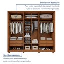 Ver imagem 5 de Guarda Roupa Style 6 Portas 4 Gavetas 100% Mdf com Pés