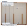 Guarda Roupa  Style 6 Portas 4 Gavetas 100% Mdf com Pés - 7