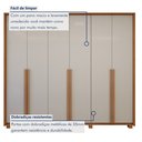 Ver imagem 7 de Guarda Roupa Style 6 Portas 4 Gavetas 100% Mdf com Pés