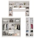 Ver imagem 2 de Guarda-Roupa Casal Modulado Pandora 11 Portas 2 Gavetas Branco - Pnr Móveis