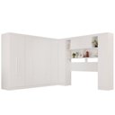 Ver imagem 3 de Guarda-Roupa Casal Modulado Pandora 11 Portas 2 Gavetas Branco - Pnr Móveis