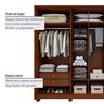 Guarda Roupa  Style 6 Portas 4 Gavetas 100% Mdf com Pés - 9