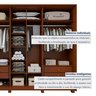 Guarda Roupa  Style 6 Portas 4 Gavetas 100% Mdf com Pés - 11