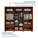 Ver imagem 5 de Guarda Roupa  Style 6 Portas 4 Gavetas 100% Mdf com Pés