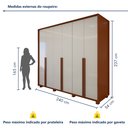 Ver imagem 3 de Guarda Roupa  Style 6 Portas 4 Gavetas 100% Mdf com Pés