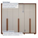 Ver imagem 7 de Guarda Roupa  Style 6 Portas 4 Gavetas 100% Mdf com Pés