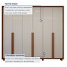 Guarda Roupa  Style 6 Portas 4 Gavetas 100% Mdf com Pés - 7