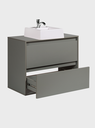 Ver imagem 6 de Gabinete para Banheiro com Cuba e Espelho 80cm MDF Verde Dubai - On Móveis