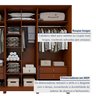 Guarda Roupa  Style 6 Portas 4 Gavetas 100% Mdf com Pés  - 10