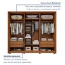 Guarda Roupa  Style 6 Portas 4 Gavetas 100% Mdf com Pés - 5