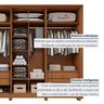 Guarda Roupa  Style 6 Portas 4 Gavetas 100% Mdf com Espelho e Pés - 11