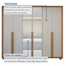 Guarda Roupa  Style 6 Portas 4 Gavetas 100% Mdf com Espelho e Pés - 7