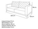 Ver imagem 4 de Sofá Viena 3 Lugares Bouclê Terracota 2.00m Pés em Aço para Sala Bz Home Decor