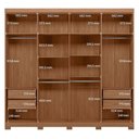 Ver imagem 4 de Guarda Roupa Casal Master New 8 Portas 4 Gavetas MDP com Espelho e Pés Cama Solteiro Jatobá Santos
