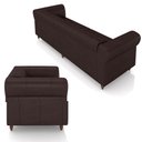 Ver mais imagens de Conjunto de Sofá Sala de Estar Stanford Chesterfield 2 e 3 Lugares 180cm/260cm Pés Madeira Couro Win