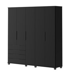 Guarda-roupa Casal 5 Portas 4 Gavetas 100% Mdf Allen 226,7 Cm - 4