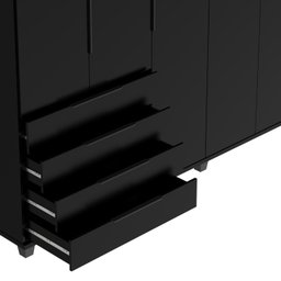Guarda-roupa Casal 5 Portas 4 Gavetas 100% Mdf Allen 226,7 Cm - 7