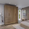 Guarda-roupa Casal 4 Portas 4 Gavetas 100% Mdf Allen 181,7 Cm - 2