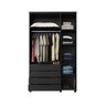Guarda-roupa Solteiro 3 Portas 4 Gavetas 100% Mdf Allen 136,9 Cm - 3