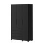 Guarda-roupa Solteiro 3 Portas 4 Gavetas 100% Mdf Allen 136,9 Cm - 4